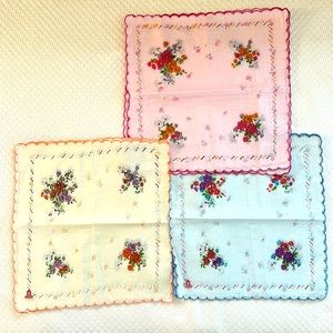 Vintage Floral Handkerchieves
